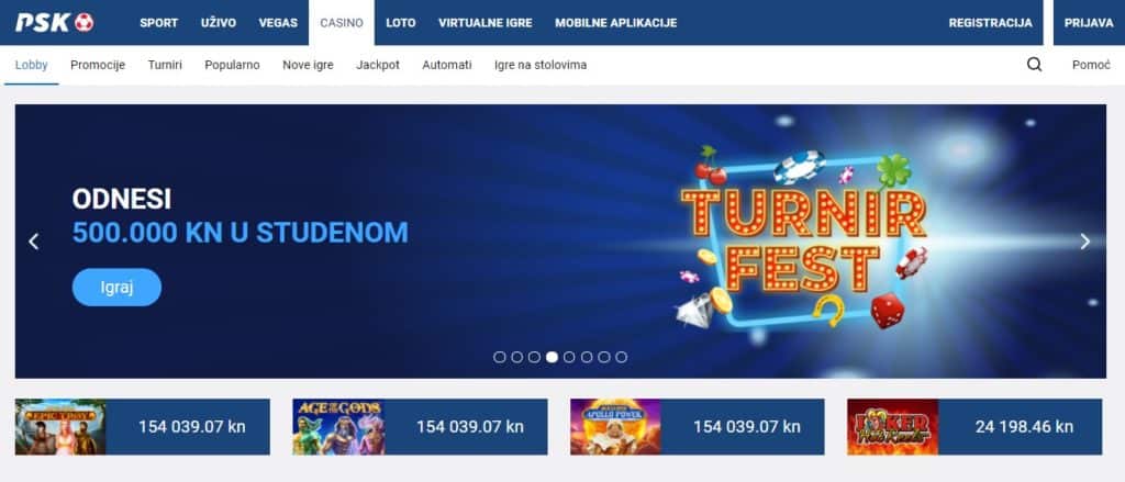 PSK Casino naslovnica