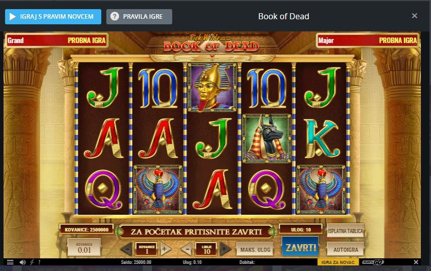 SuperSport Book of Dead slot