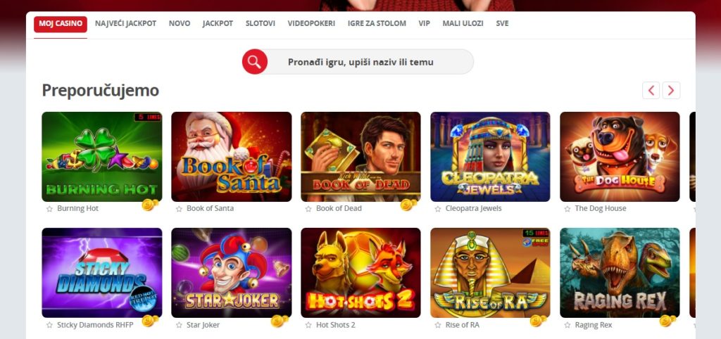 SuperSport casino dizajn