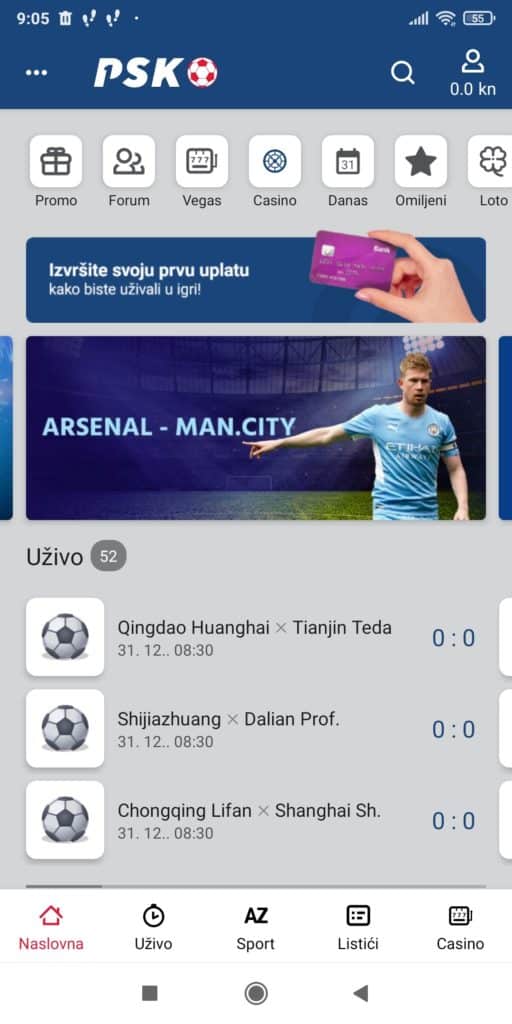 PSK aplikacija naslovna