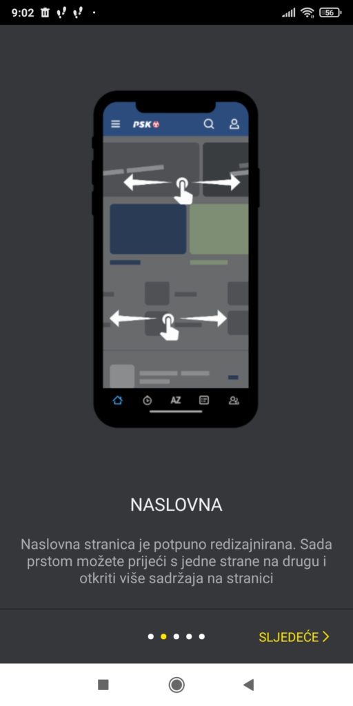 PSK aplikacija novosti