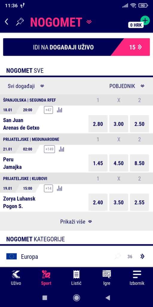 Favbet aplikacija nogomet