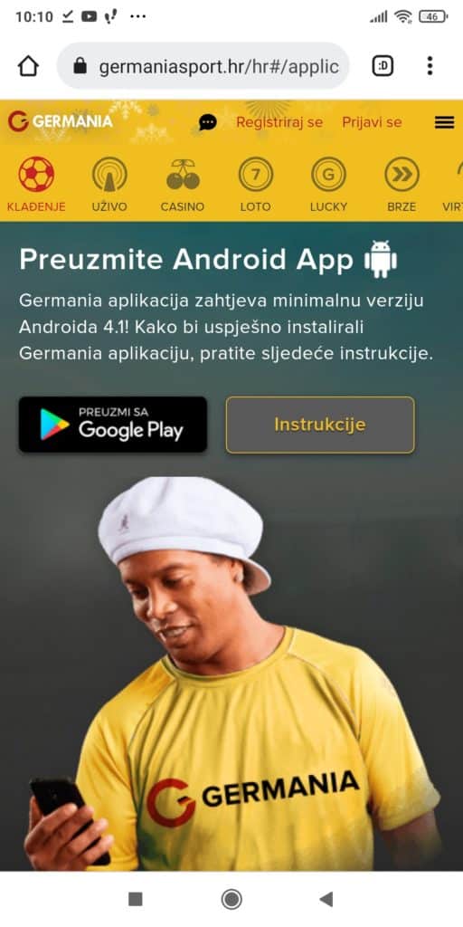 Germania aplikacija link za skidanje