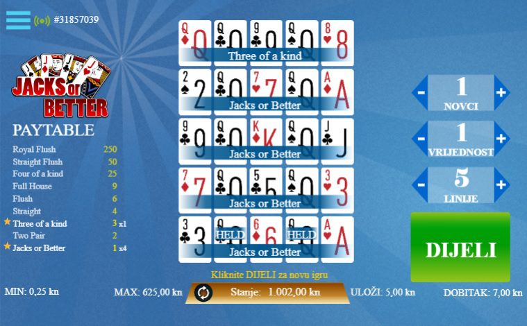 Jacks or Better poker