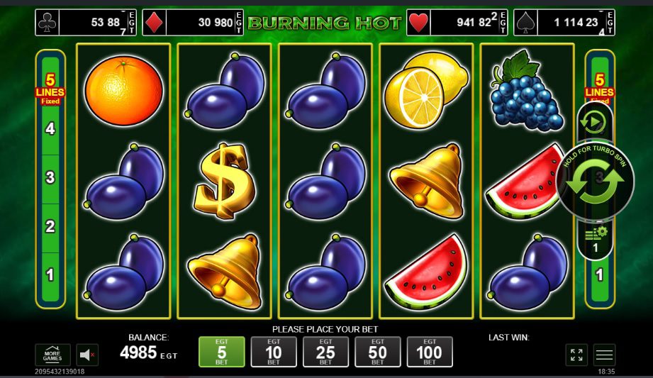 Najbolje slot igre - Burning Hot