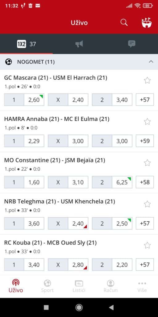 SuperSport aplikacija naslovna