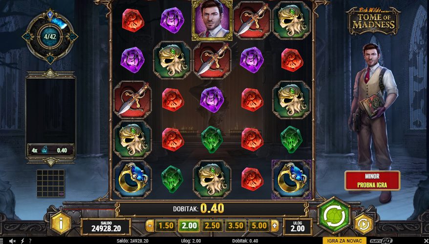 Tome of Madness slot početna