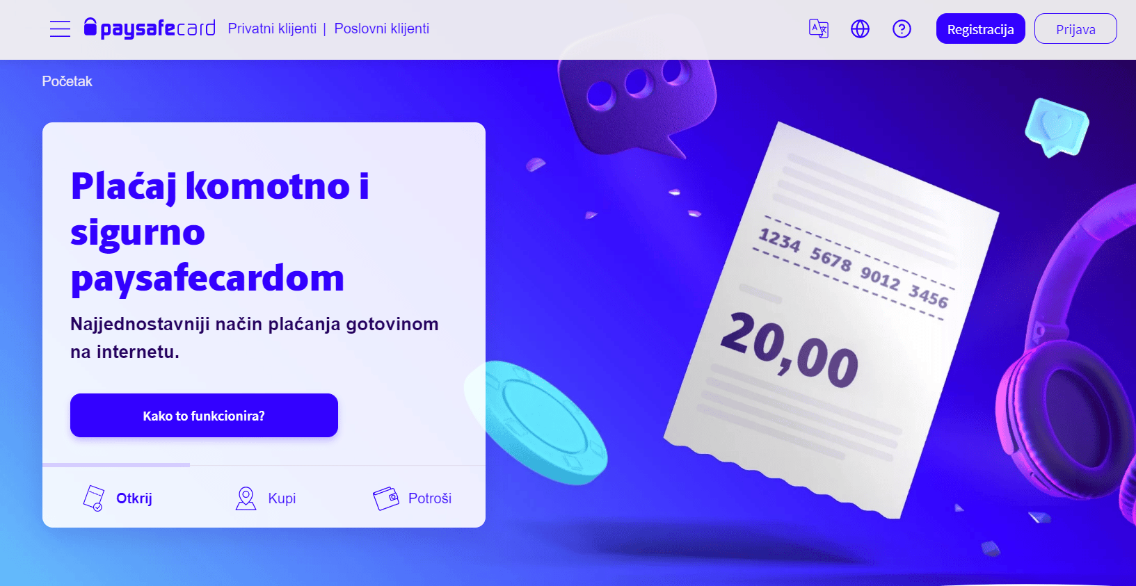 Paysafecard bonovi na Internetu