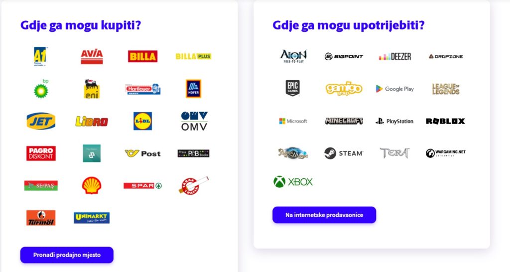 Paysafecard prodajna mjesta