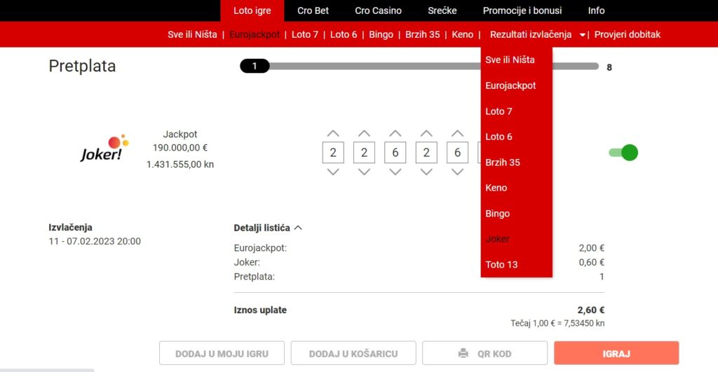 Kako provjeriti Joker broj u Lutriji