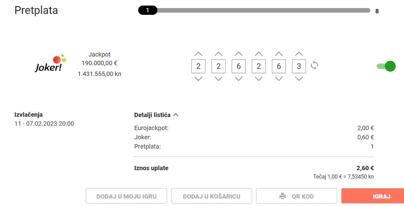 Kako provjeriti Joker broj